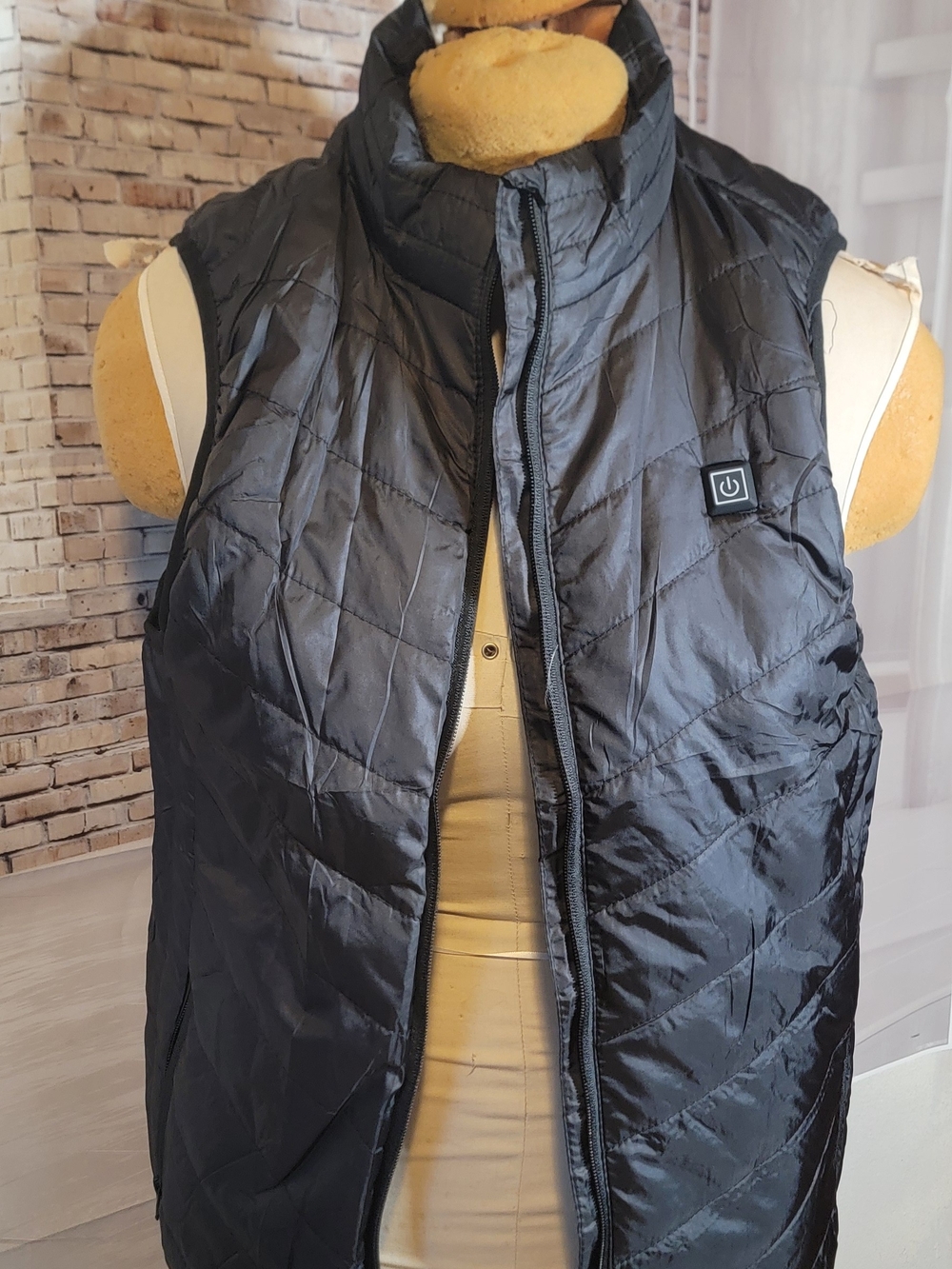 Heated Quilted Women's Vest - Black XL